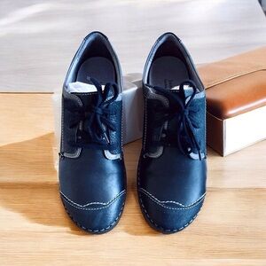 Leather Women’s Work Shoes Comfort Quality Black 6.5